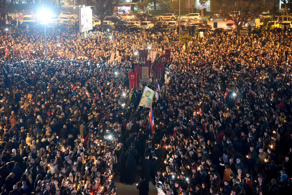 Sa jedne od litija u Podgorici, Foto: Luka Zeković