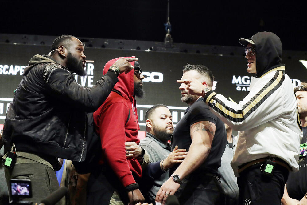 Vajlder i Fjuri pred pres konferenciju, Foto: AP