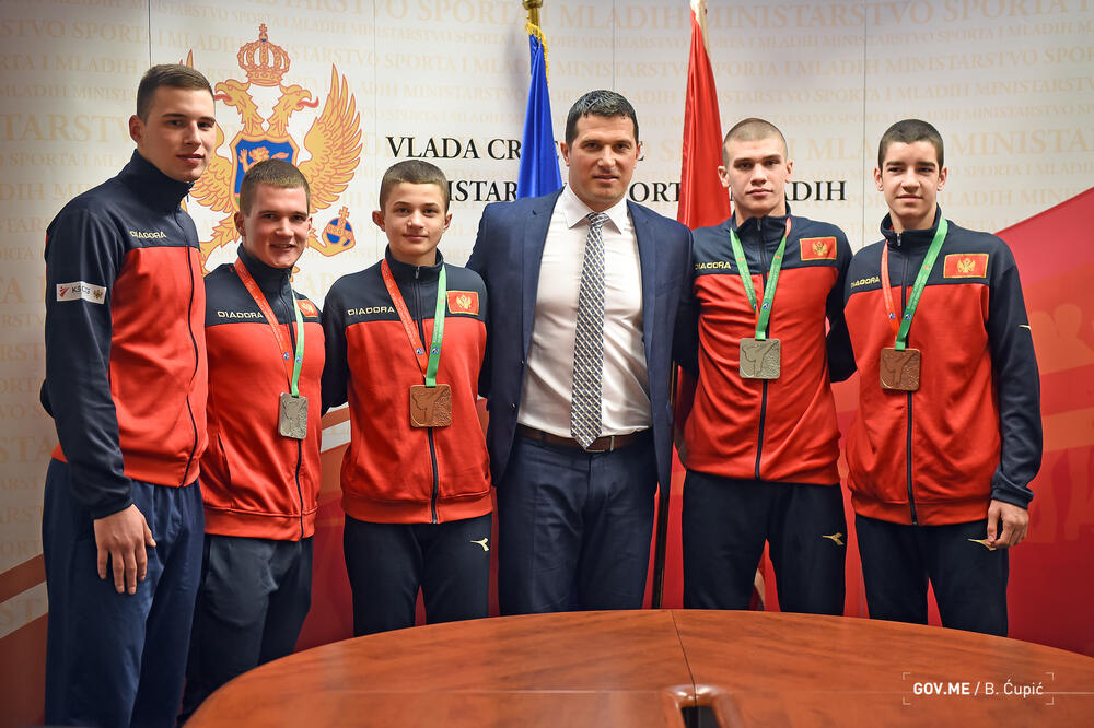 Karatisti Crne Gore na prijemu kod Janovića, Foto: Gov.me