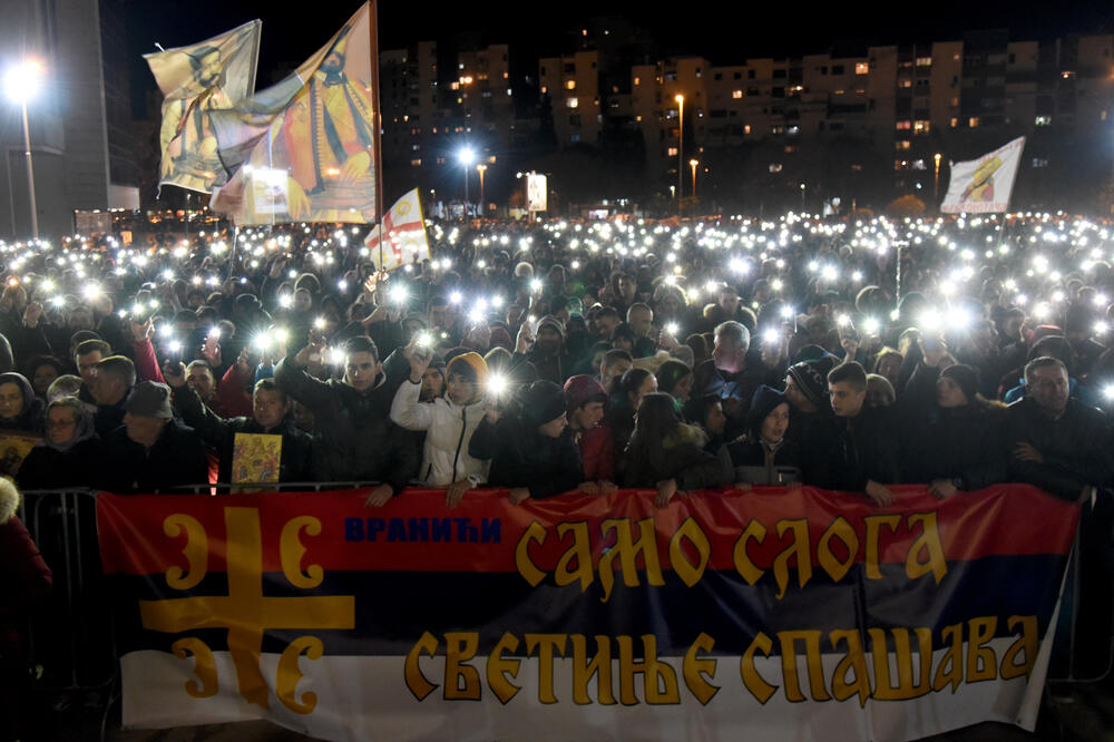 Sa litije u Podgorici, Foto: Savo Prelević