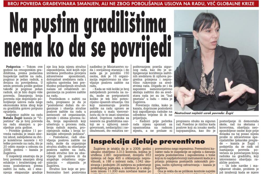 Strana "Vijesti" od 22. februara 2010., Foto: Arhiva Vijesti