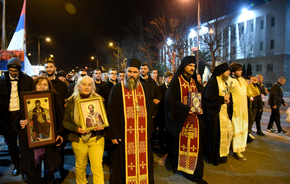 Sa litije u Podgorici