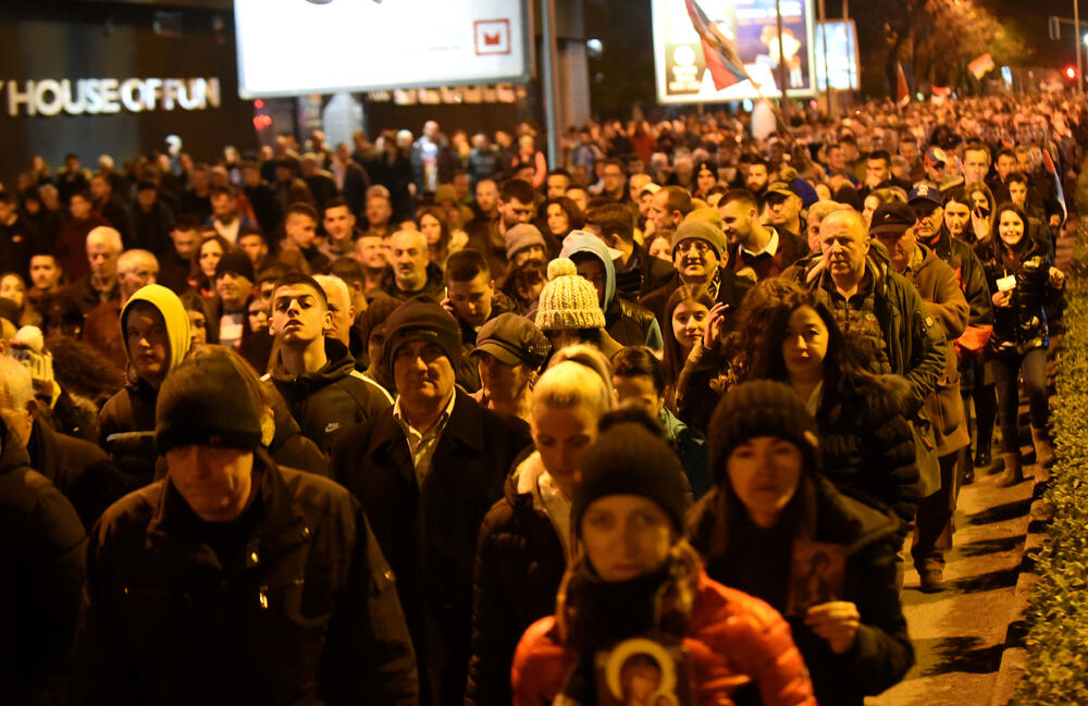 Sa litije u Podgorici