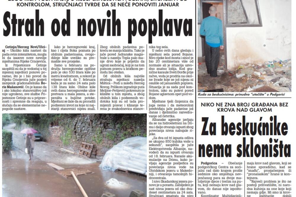Strana "Vijesti" od 24. februara 2010., Foto: Arhiva Vijesti