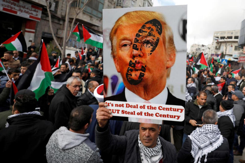Protesti protiv Trampovog plana u Ramali, Foto: Reuters