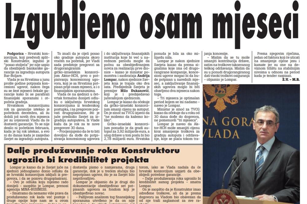 Strana "Vijesti" od 3. marta 2010., Foto: Arhiva Vijesti