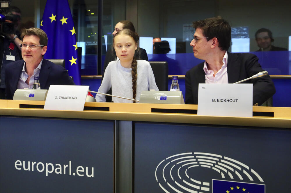 Greta Tunberg u EP, Foto: AP
