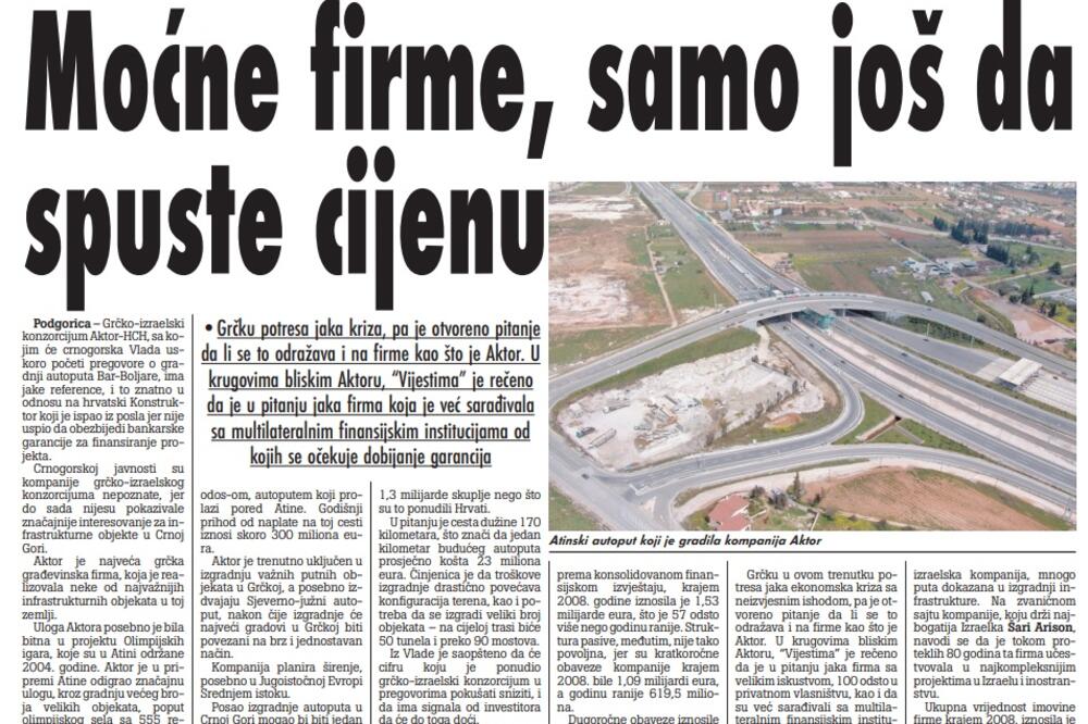 Strana "Vijesti" od 6. marta 2010., Foto: Arhiva Vijesti