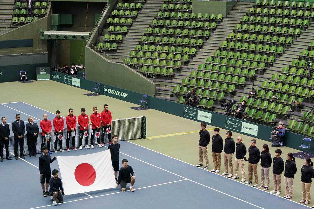 Meč teniskog Dejvis kupa u Japanu igra se bez publike, Foto: Kyodo News