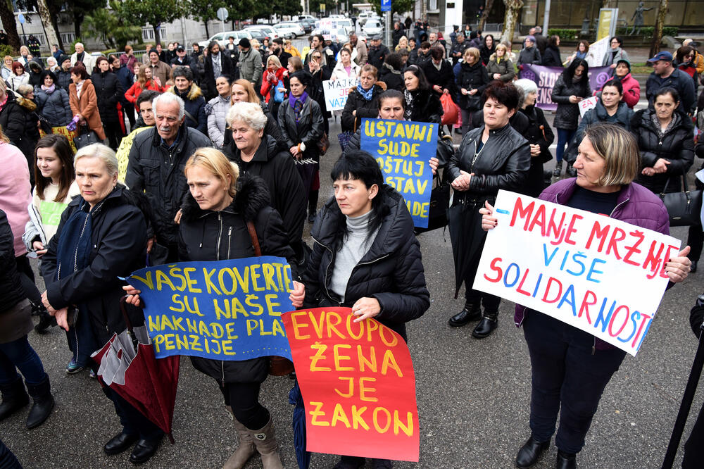 Sa današnjeg protesta, Foto: Luka Zeković