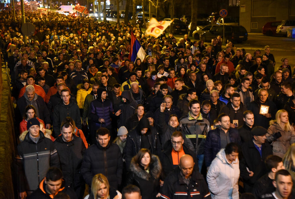 Sa večerašnje litije u Podgorici