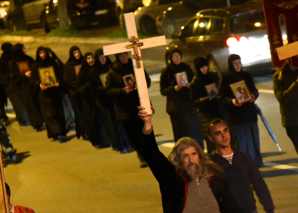 Sa večerašnje litije u Podgorici