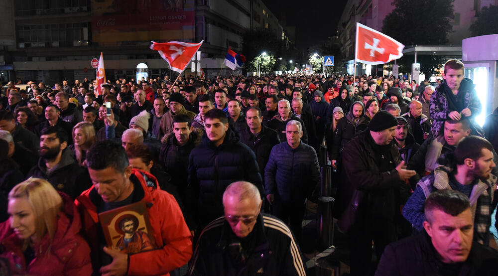 Sa večerašnje litije u Podgorici