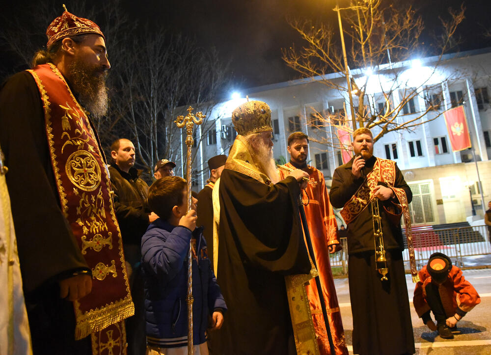 Sa večerašnje litije u Podgorici