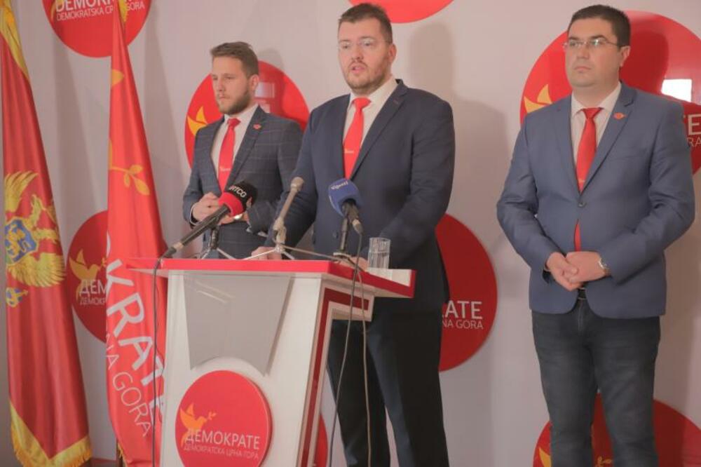 Koprivica na konferenciji, Foto: Demokratska Crna Gora