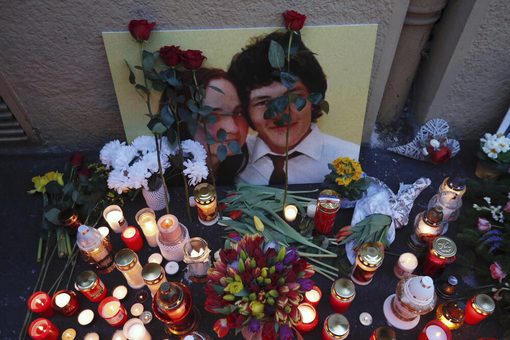 Detalj sa obilježavanja godišnjice ubistva Kucijaka i Kušnirove, Foto: AP