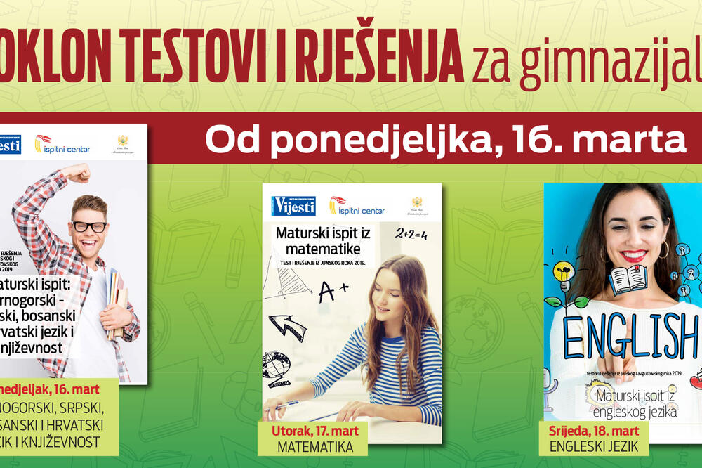Poklon testovi rješenja za gimnazijalce, Foto: Vijesti