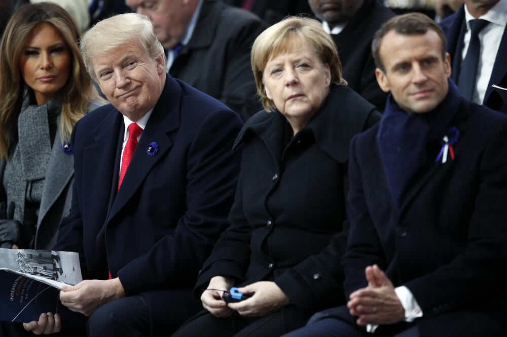 Potpuno različito shvatanje svijeta: Tramp, Merkelova i Makron, Foto: AP