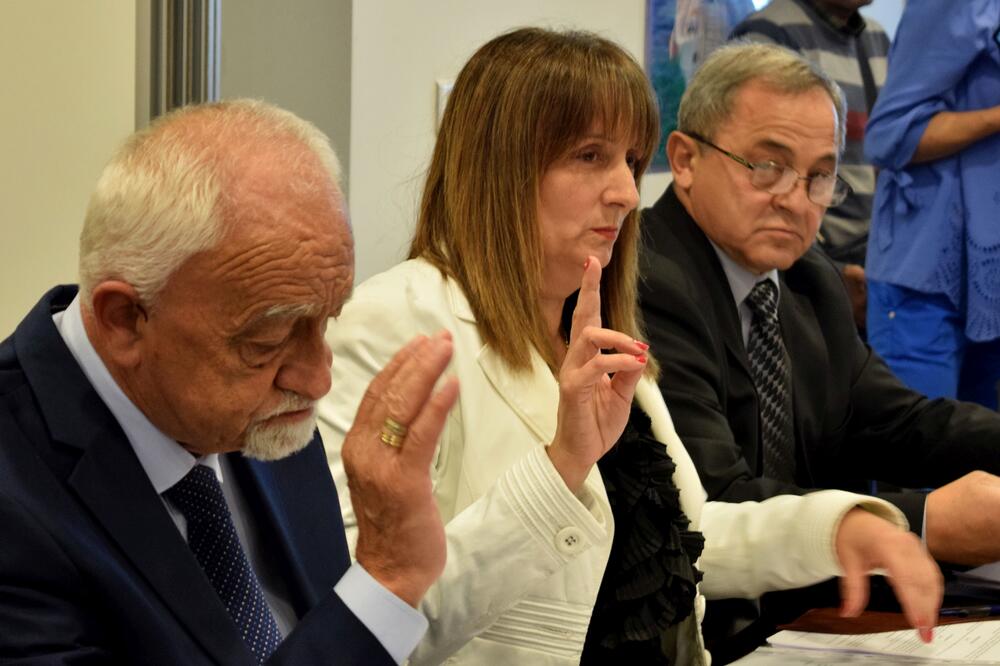 Čabarkapa (lijevo) i Vučinićeva na jednoj od ranijih sjednica Savjeta ASK-a, Foto: Luka Zeković