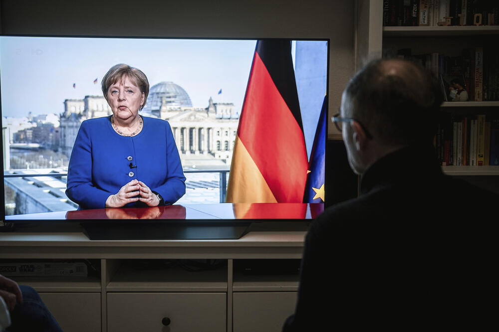 Njemačka kancelarka u večerašnjem obraćanju naciji: Angela Merkel, Foto: Beta/AP/Fabian Strauch