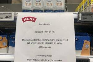 U Danskoj sredstvo za dezinfekciju 5 i po eura, cijena za dva...