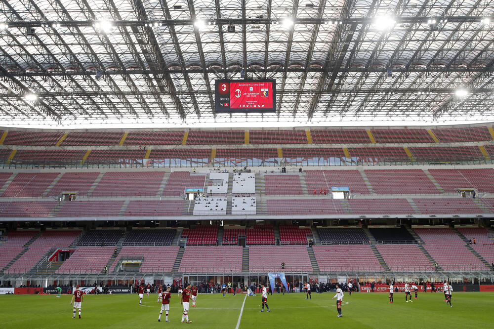 Sa utakmice Milan - Đenova, Foto: AP