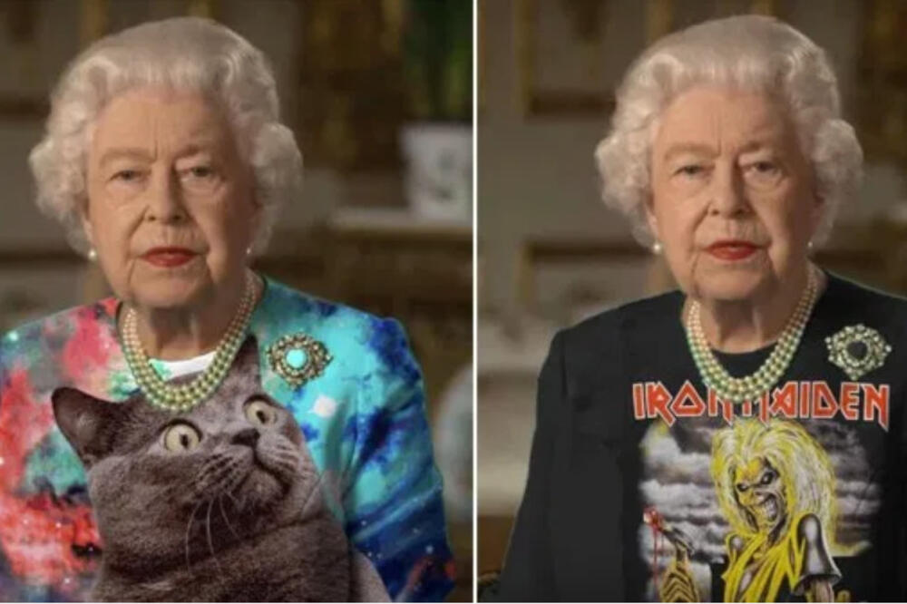 Elizabeta II  nakon obrade fotografije, Foto: Reddit