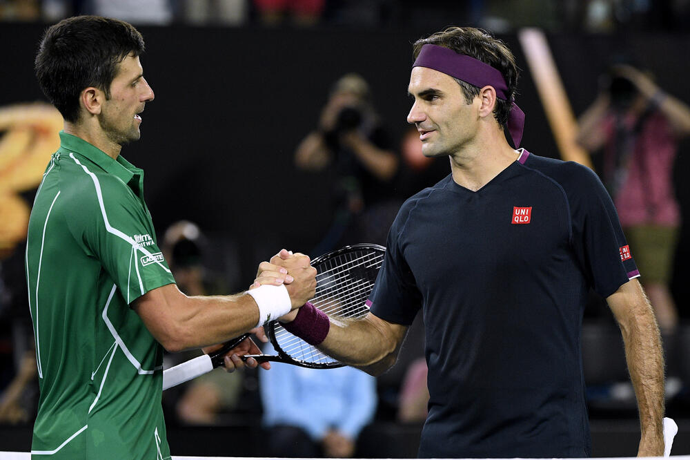 Đoković i Federer, Foto: Andy Brownbill