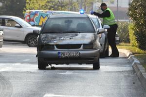 Podgorica: Požar buknuo u automobilu, nema povrijeđenih