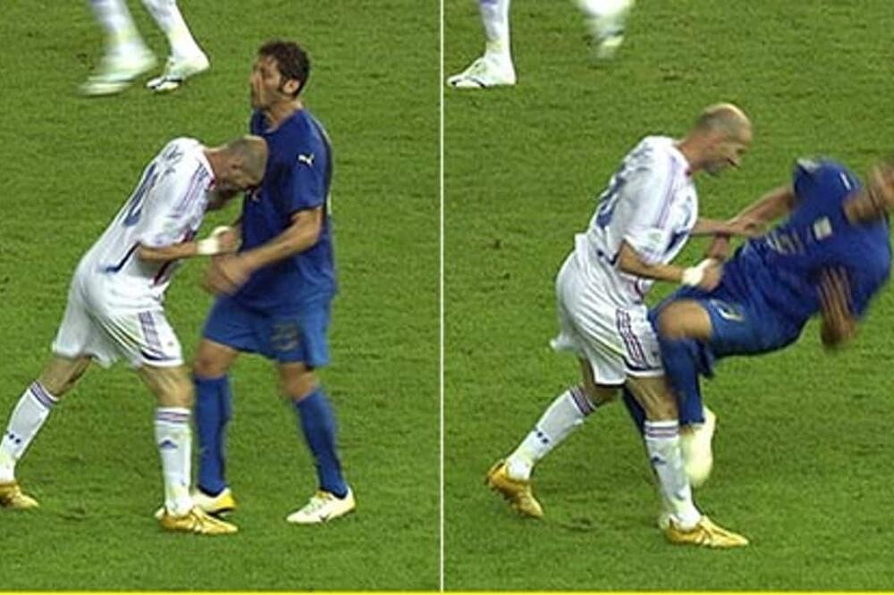 Čuvena scena: Zinedin Zidan udara Marka Materacija, Foto: Screenshot