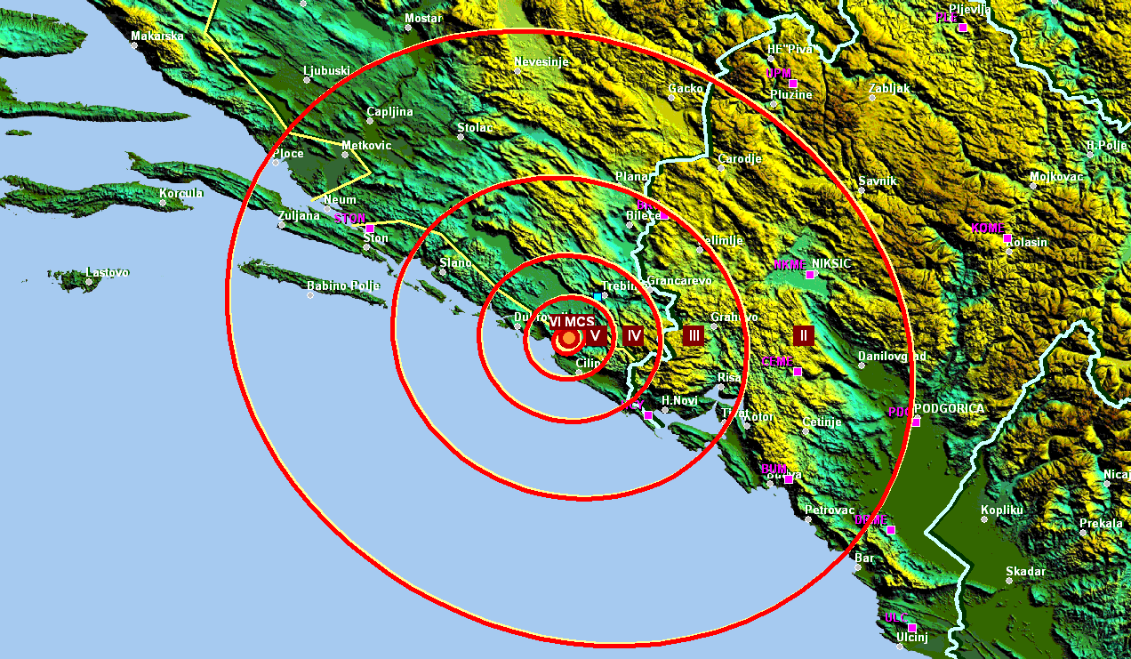 The earthquake in Croatia was also felt in Montenegro