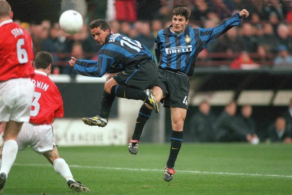 Havijer Zaneti i Roberto Bađo, Foto: Inter.it