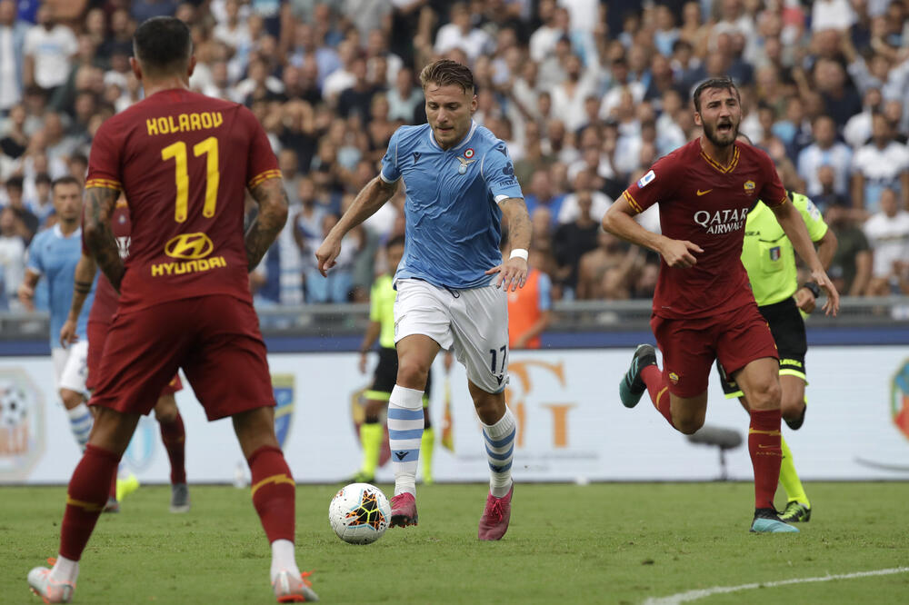 Sa meča Lacio - Roma, Foto: AP
