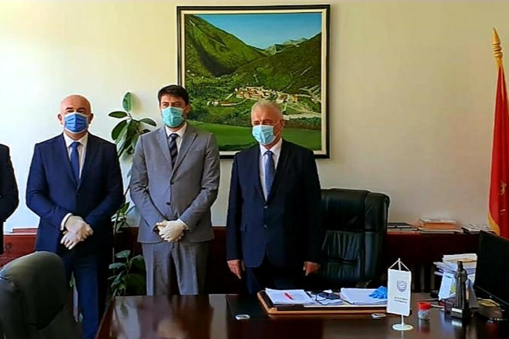 Joković, Božović i Bajagić na današnjem sastanku, Foto: SNP