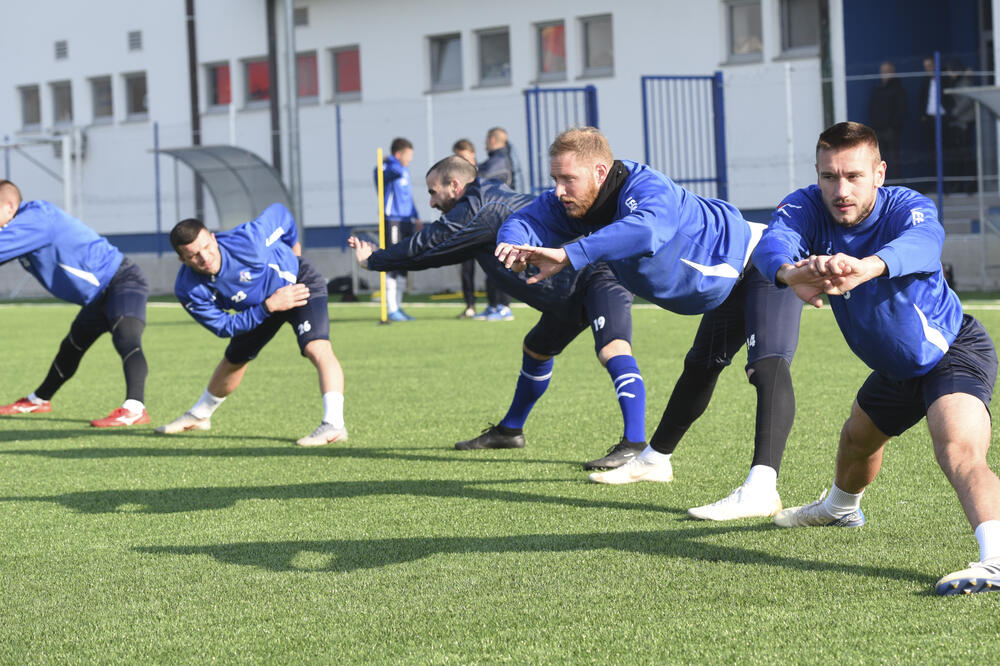 Sa jednog od treninga fudbalera Budućnosti prije pandemije