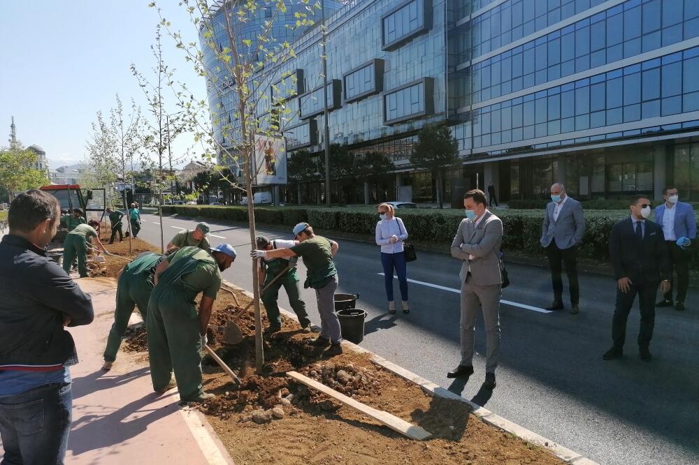 Vuković tokom posjete radovima, Foto: PG biro