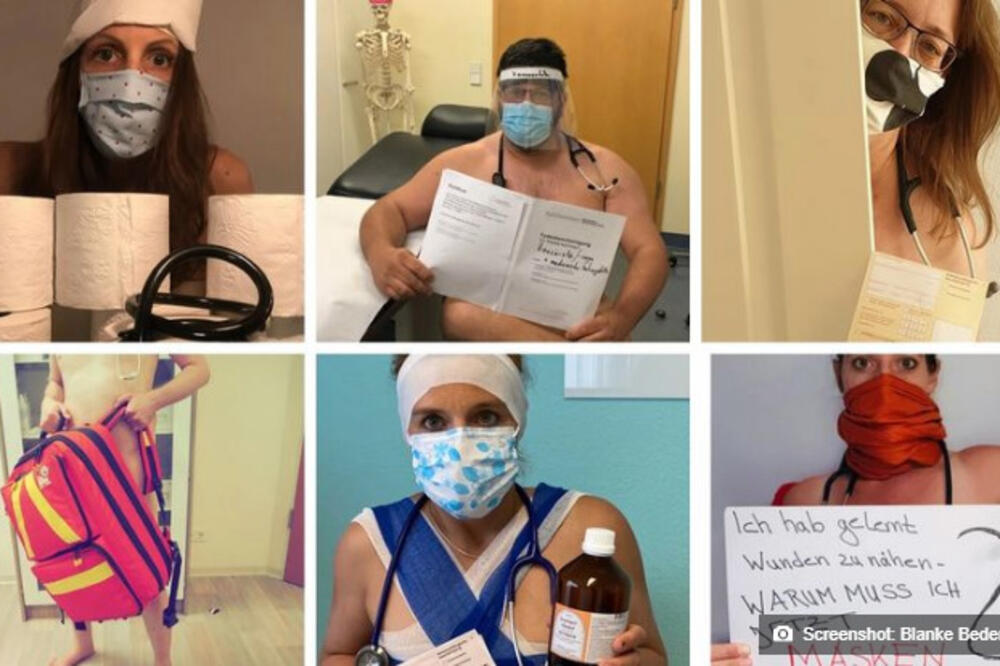 Njemački ljekari se golim slikama bore za zaštitnu opremu, Foto: Screenshot: Blanke Bedenken