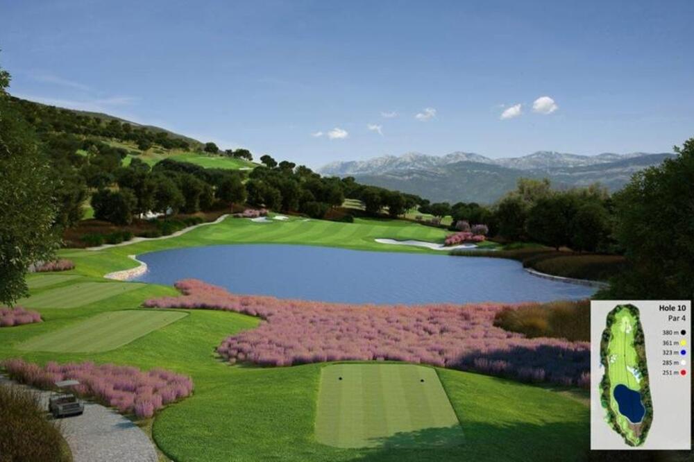 Animacija izgleda dijela budućih golf terena na Luštici