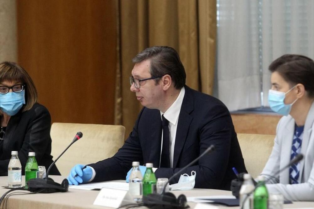 Odluke o vanrednom stanju u Srbiji su donosili predsjednica Skupštine Maja Gojković, predsjednik Aleksandar Vučić i premijerka Ana Brnabić, Foto: FoNet