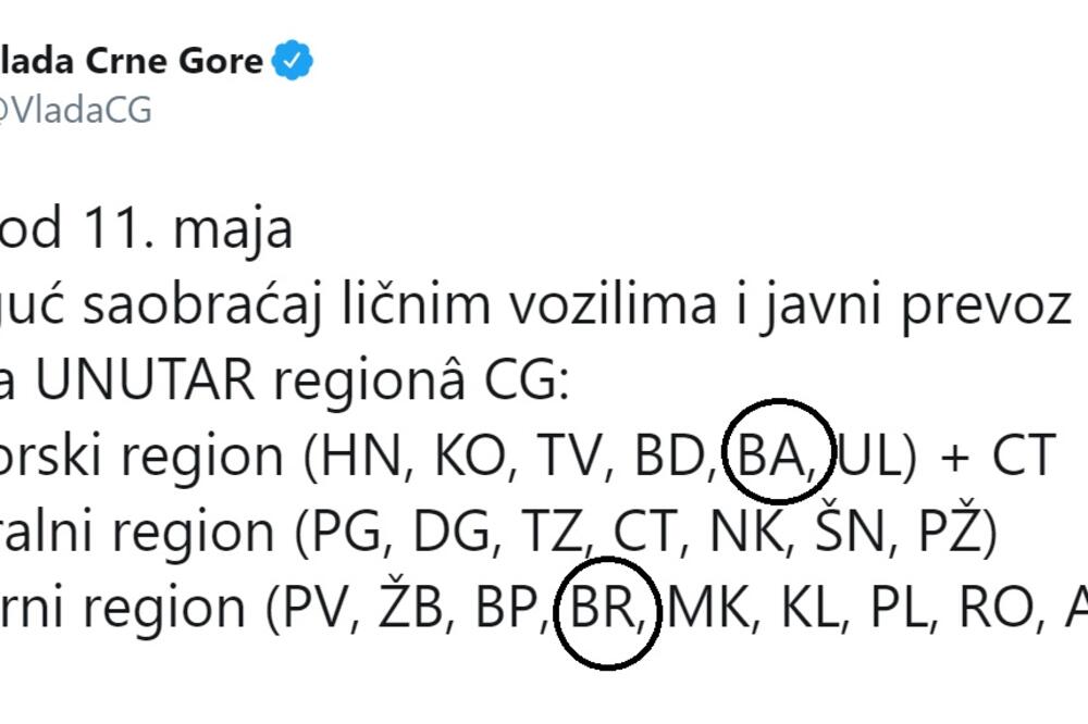 Objava na Twitter nalogu Vlade, Foto: Screenshot