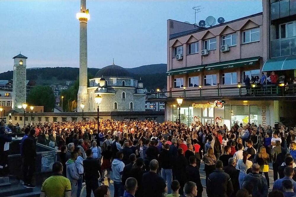 Sa protesta u Pljevljima, Foto: Goran Malidžan