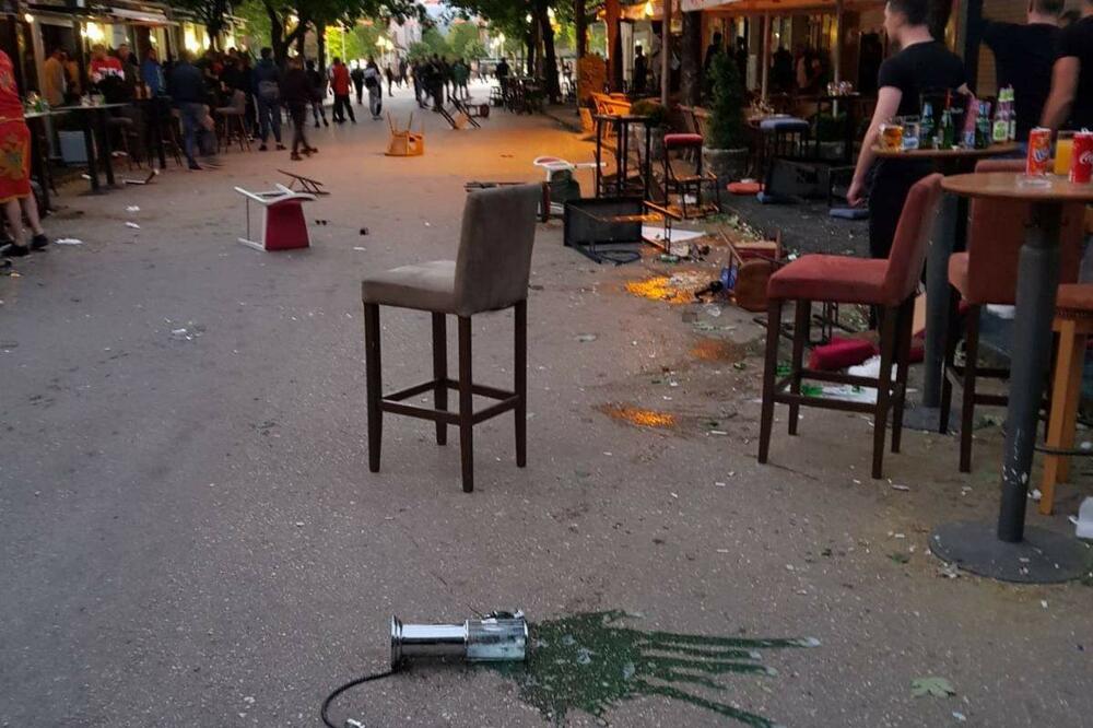 Njegoševa ulica nakon tuče, Foto: Twitter