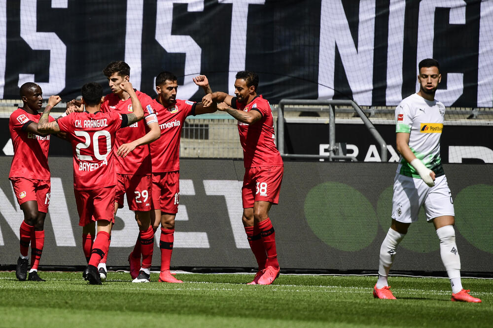 Slavlje nakon gola Kaija Haverca u Menhengladbahu, Foto: Beta/AFP