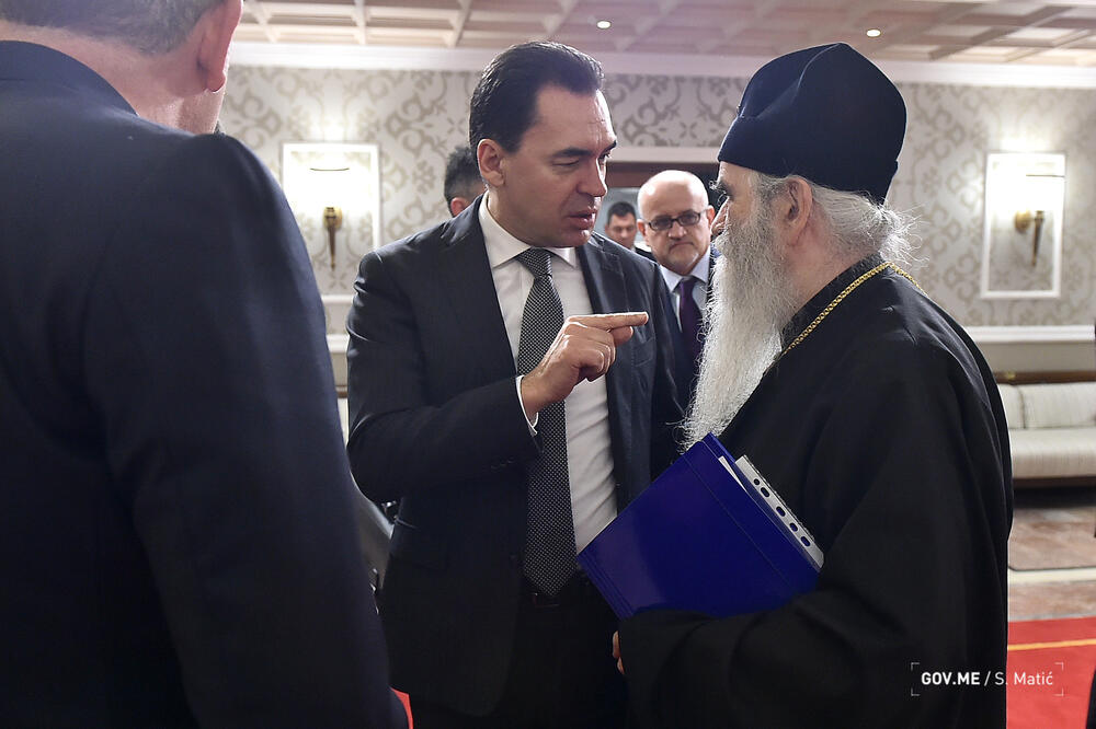 Zoran Pažin i mitropolit Amfilohije, Foto: Gov.me