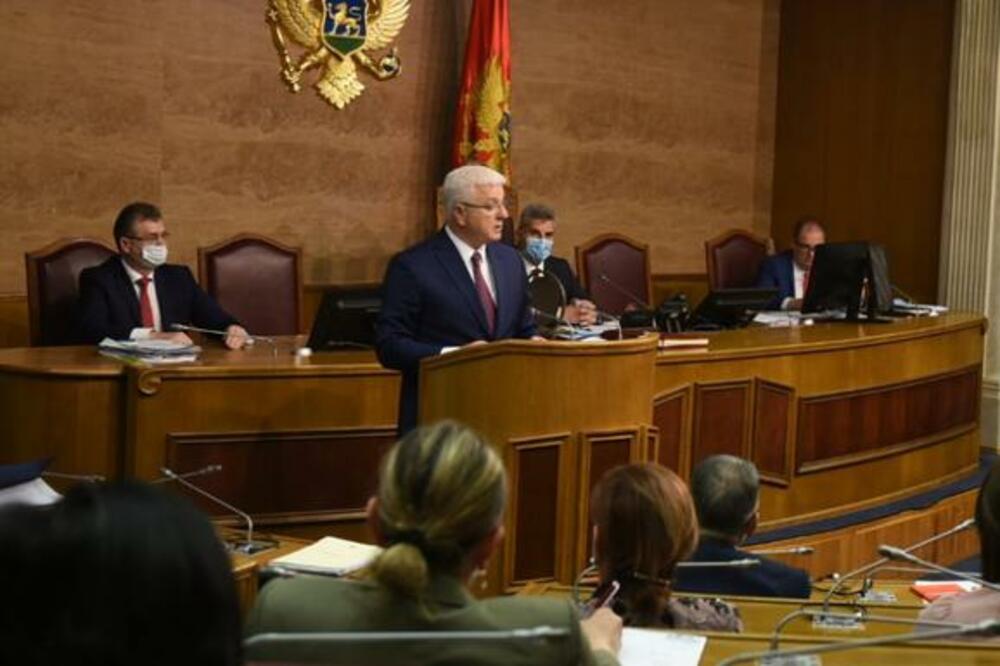 Marković u parlamentu, Foto: Twitter/Vlada Crne Gore