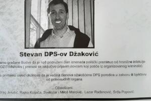 Budva osvanula sa "osmrtnicama" Stevana Džakovića
