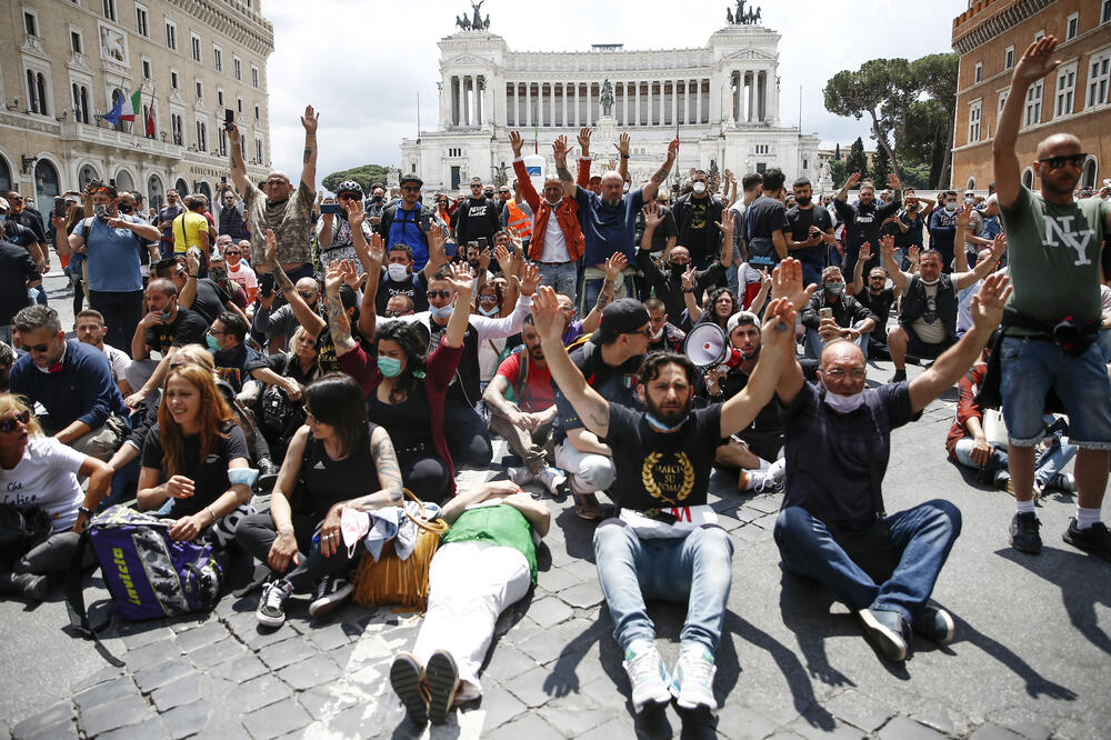 Italija sa jednog od ranijih protesta, Foto: Beta/AP