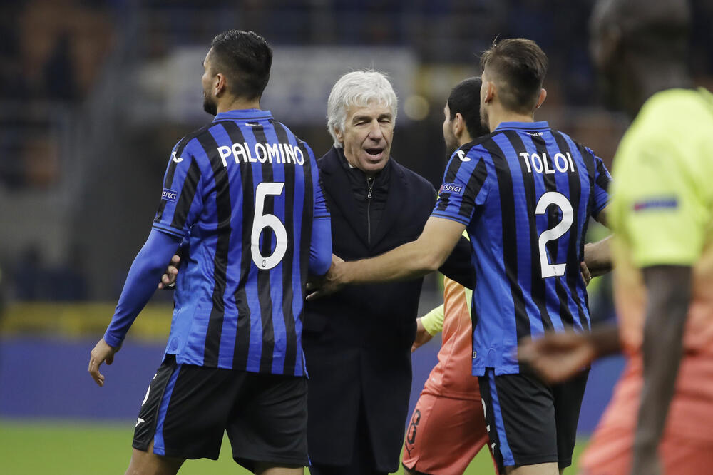 Đanpjero Gasperini na San Siru u utakmici sa Valensijom, Foto: Beta/AP