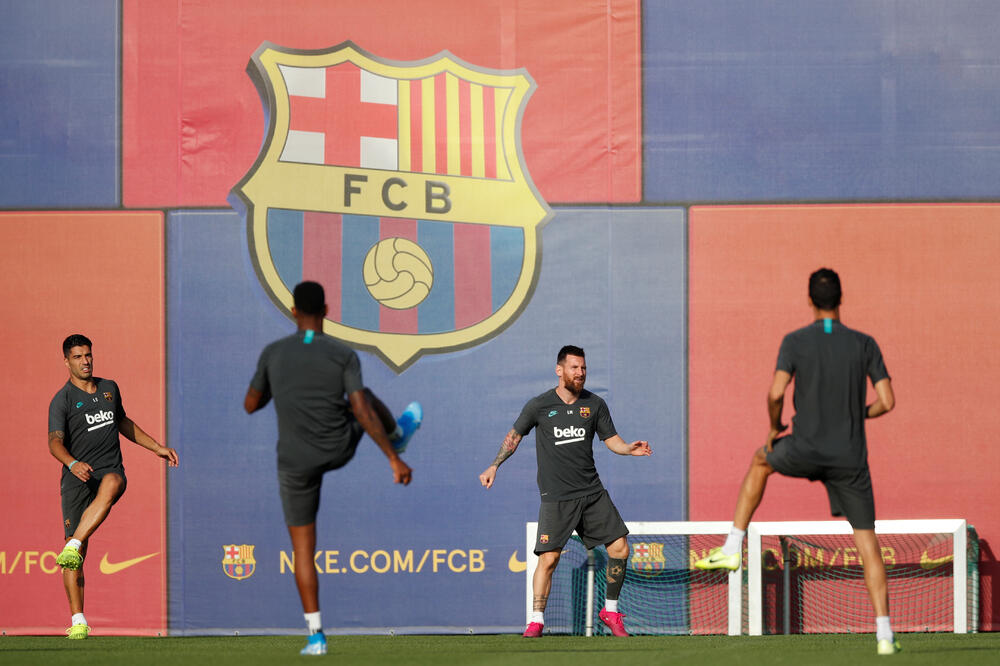 Fudbaleri Barselone, Foto: AP