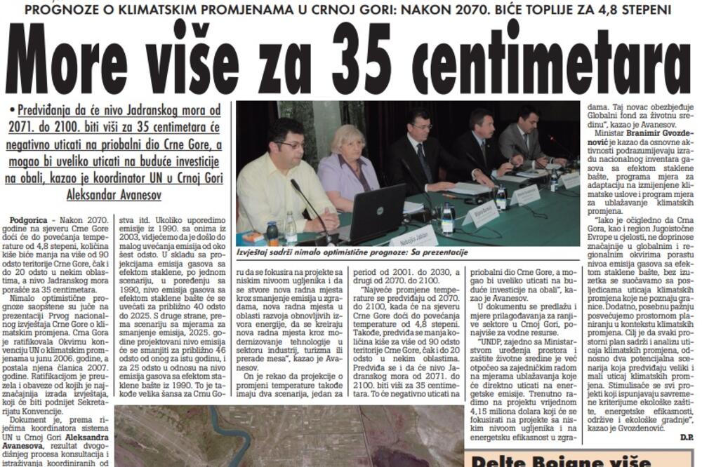 Strana "Vijesti" od 4. juna 2010., Foto: Vijesti